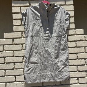 Everlane Cap Sleeve Striped Utility Coverall Shift Dress - Size XS